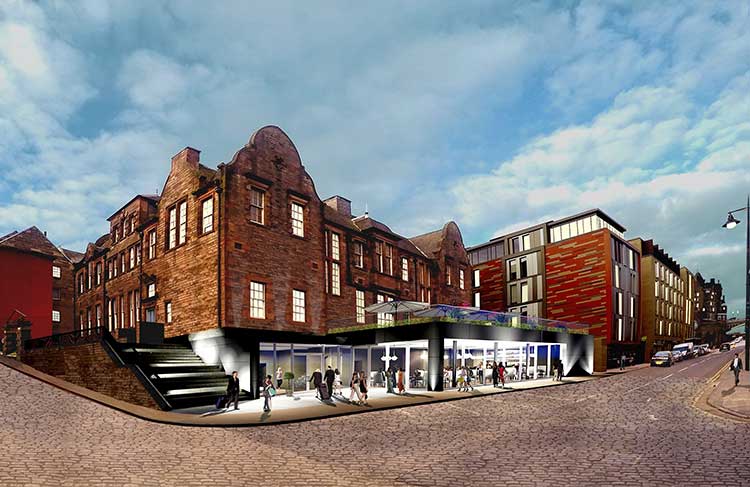 A CGI of the Canongate exterior