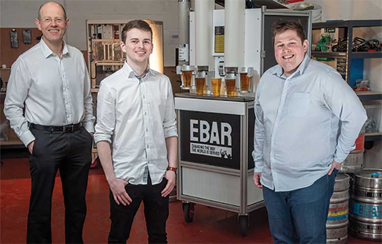 L-R: Nick Beeson (co-founder), Kyle O Callaghan (Lead Engineer) and Sam Pettipher (Co-Founder)