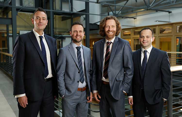 Left to right: Paul Smith, Stephen Bain, David Smith, Stuart McAleese