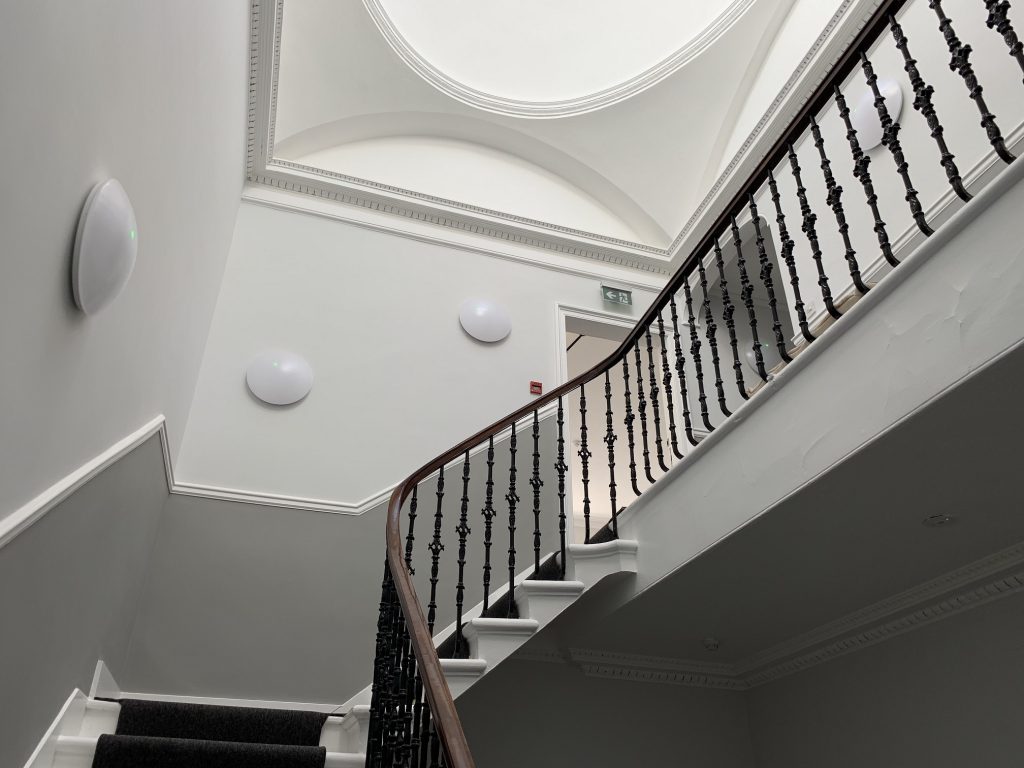 The impressive stairwell at 41 Melville Street