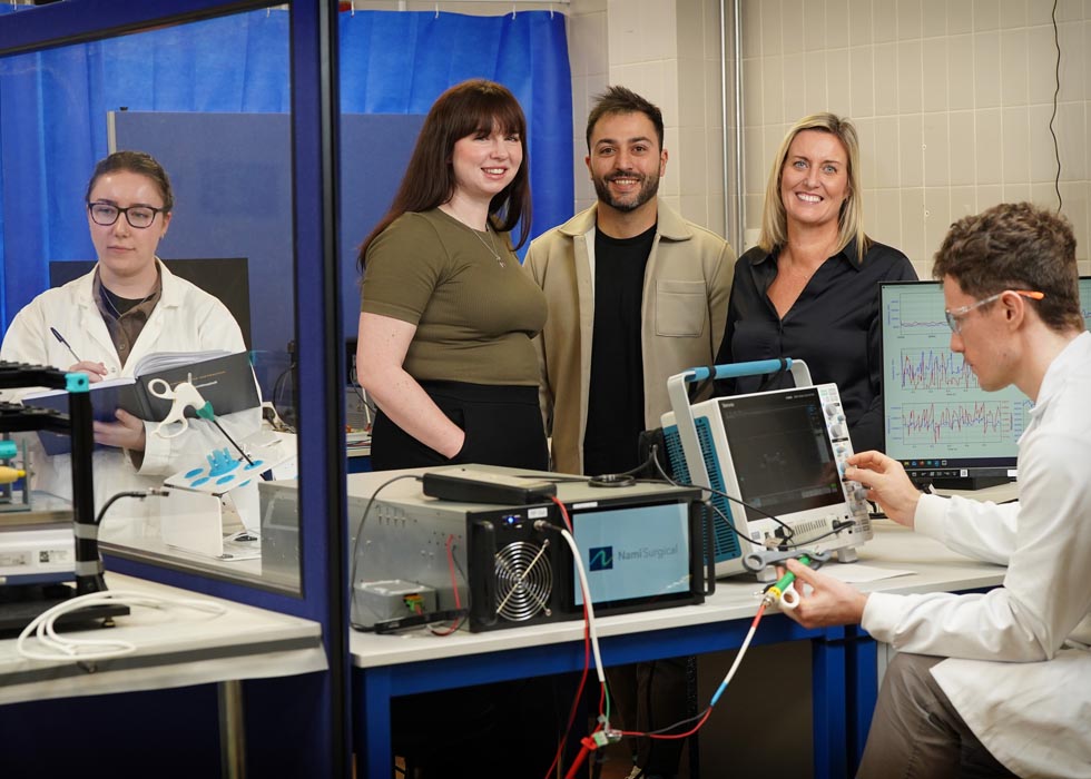 Left to right are Rebecca Cleary, Nico Fenu, and Nikki Palfrey of Nami Surgical (by Stewart Attwood)